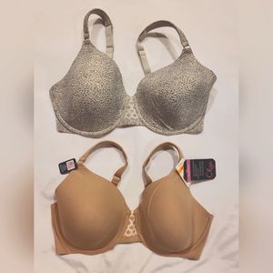 Set of 2 Olga "To a Tee" Contour Bras, 36DD, NWT & NWOT